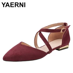 YAERNI Mary Jane shoes pointed toe flat shoes Harajuku shoes Creepers designer  women luxury Zapatillas Mujer Sapato