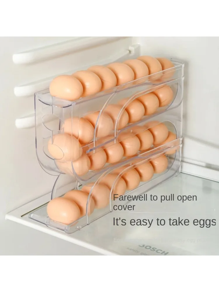 Rolo de ovo automático de grande capacidade, refrigerador doméstico de quatro camadas, caixa de