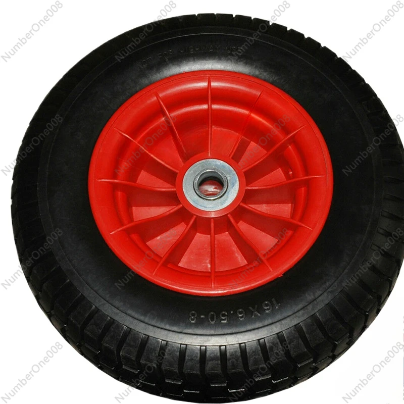 57181 Red Plastic Steel Coil Double Bearing Foam Wheel 25MM Aperture