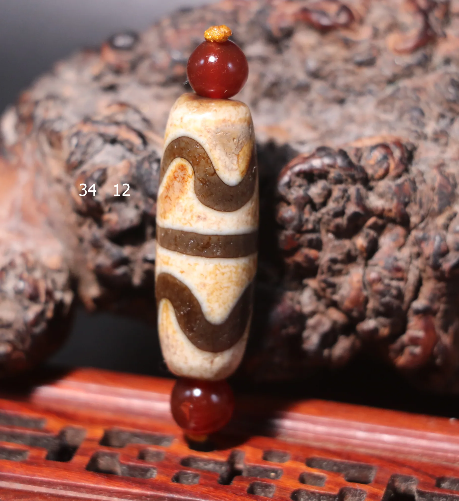 

Magic Power Energy Tibetan Old Agate Sharp Tiger Tooth dZi Bead Amulet Fit For Making Bracelet UPD240629A2 Timestown Sauces