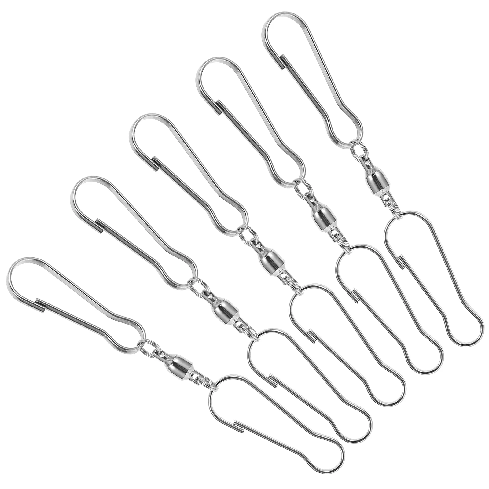 5pcs Rotating Wind Chime Hooks Bra Connector Metal Sewing Closure Tools Clothing Fastening DIY Projects