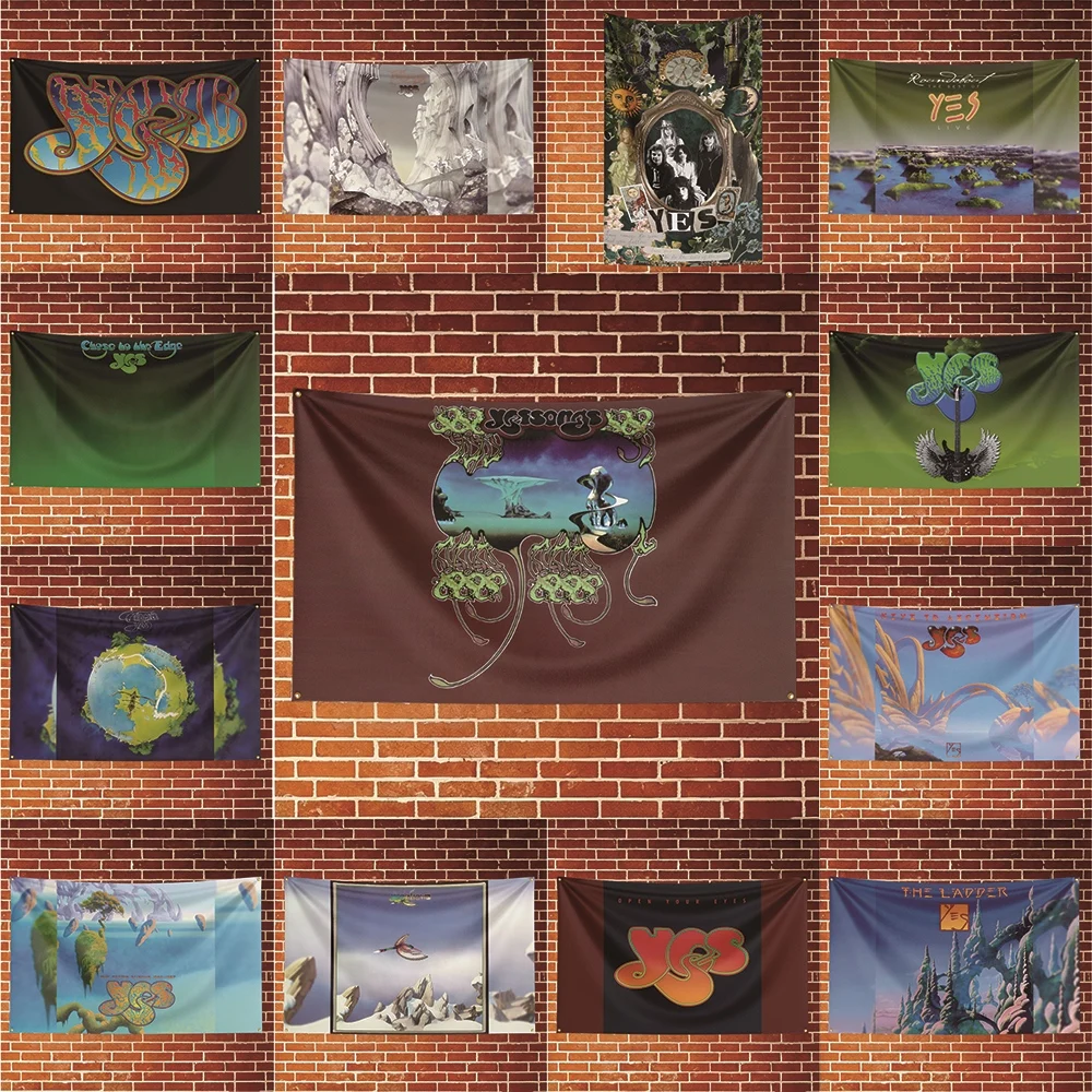 Yes Music Flag Banner For Fan Cave Watch Party Tailgate Gathering Indoor Outdoor Backyard Home Festival Ornament Supply