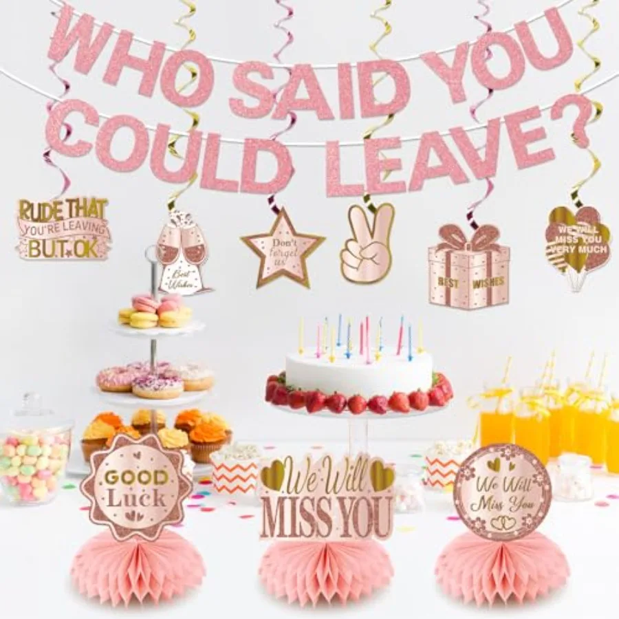 زينة الحفلات التي قالها أنك لافتة حظًا سعيداً، سوف نفتقدك وداعًا، وداعاً #3