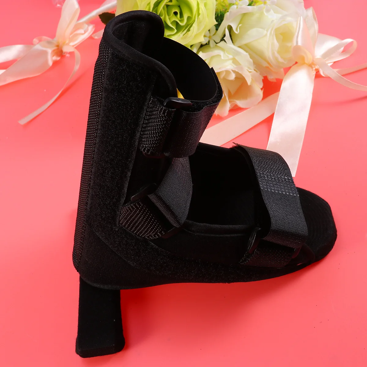 

D-Tapered Correction Shoes S Size For Smooth Wood Sole Foot Recovery Support Foot Fixed Spiked Shoes