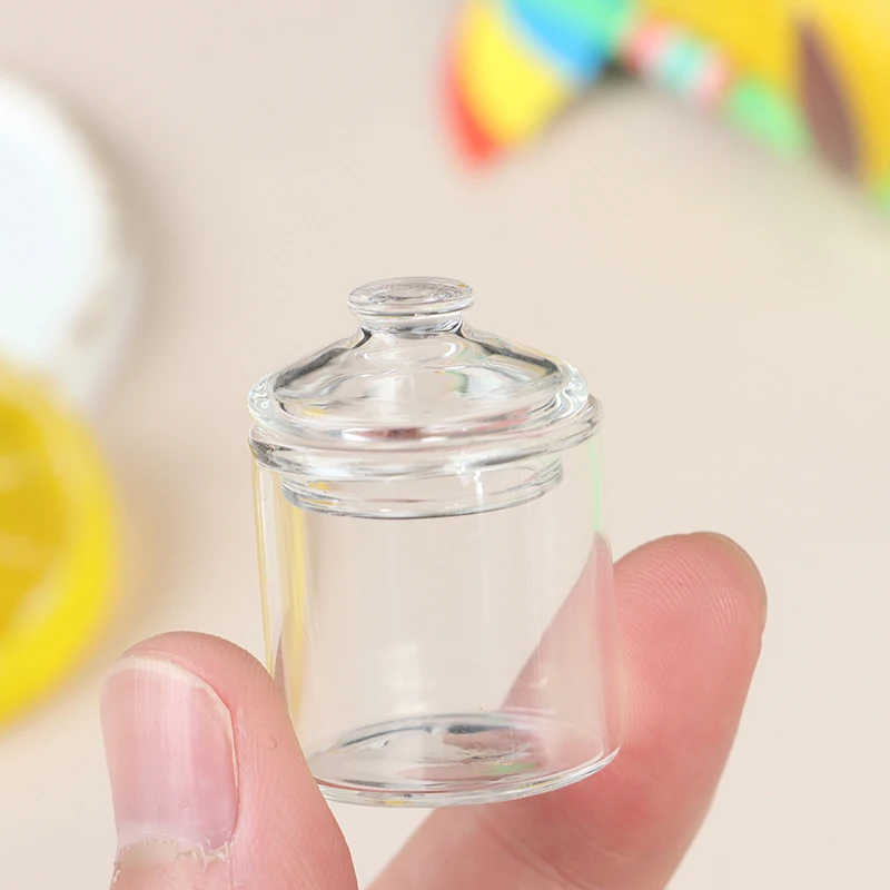 Mini Dried Flower Toy Coffee Bean Storage Tea Storage Bottle 1:12 Bottle Dollhouse Glass Candy Jar