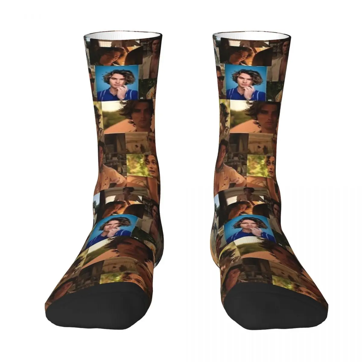 Jj Maybank Socks Rudy Pankow Photo Collage Gothic Stockings Unisex Men Comfortable Cycling Socks Spring Design Non Slip Socks