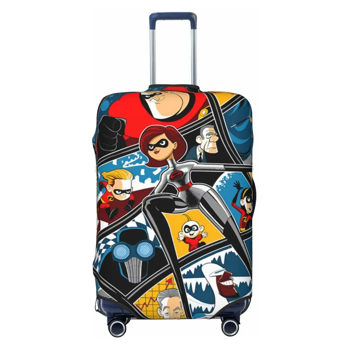 

Custom Manga The Incredibles Anime Travel Luggage Cover Elastic Group Suitcase Cover Protector Fit 18-32 Inch