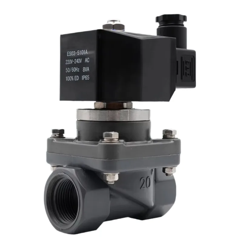 

220V 24V Diaphragm Solenoid Valve 0.1~6bar UPVC/CPVC Anti-corrosive Electric Control Valve