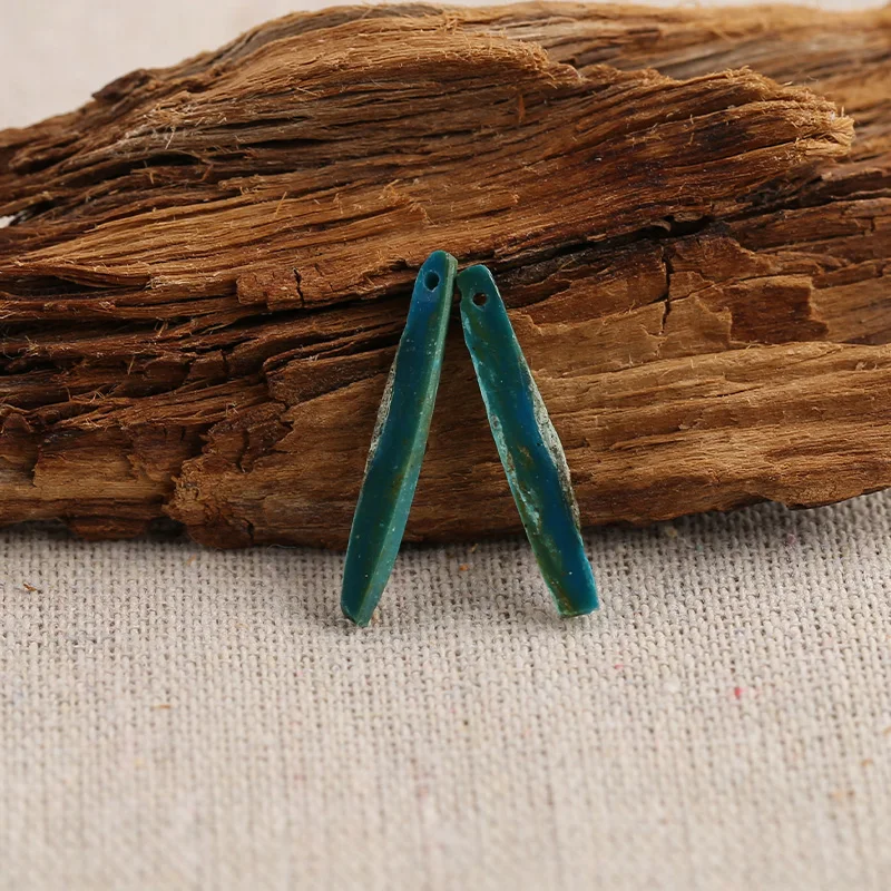 B&F Blue opal Earring Beads, Handmade Natural stones beads, Polished Stones for jewelry Making Supplies