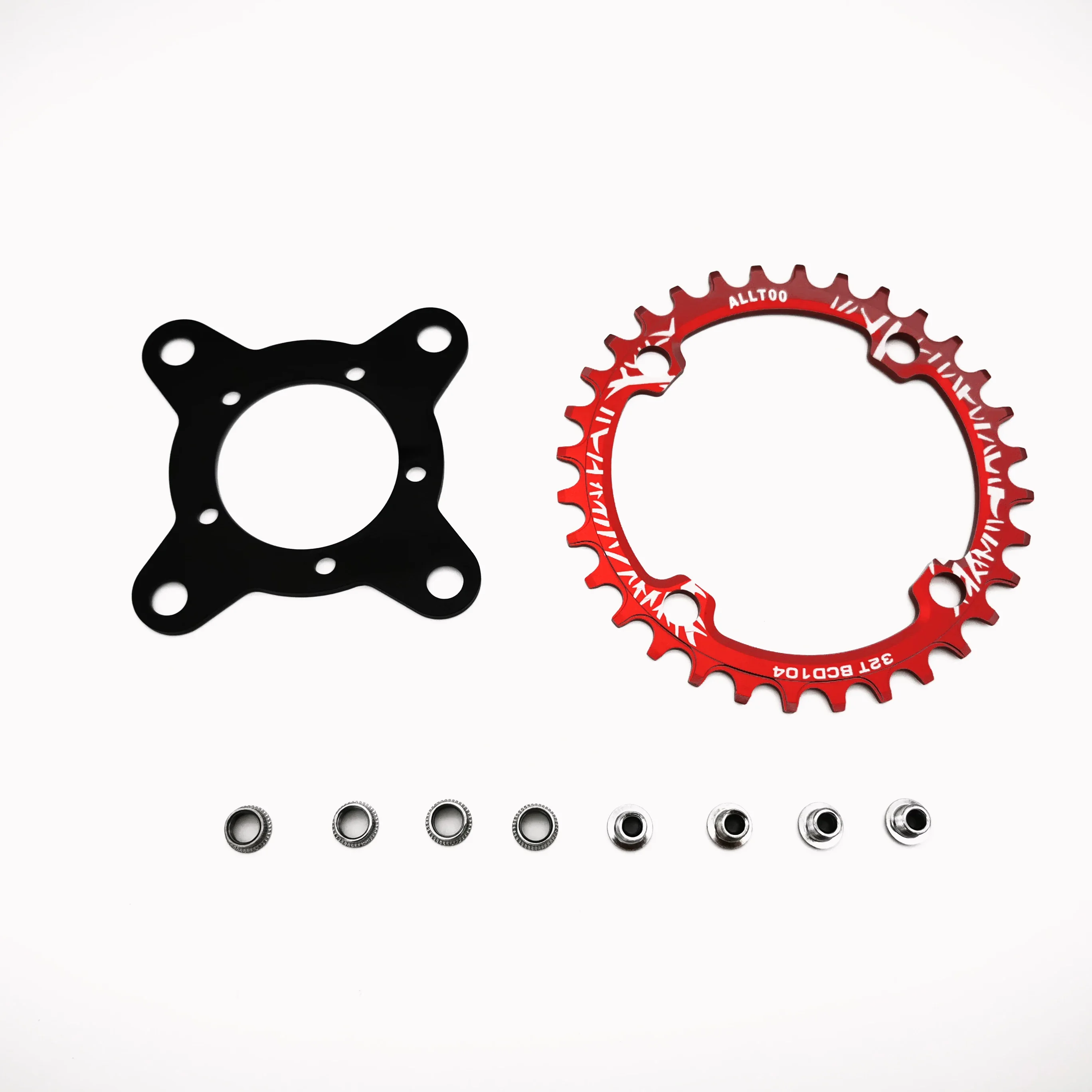 Bicycle Crankset Bafang 104BCD Bicycle Motor Aluminum Alloy Chainring Chain Ring Adapter For Electric Bicycle32T-52T Bike Crank