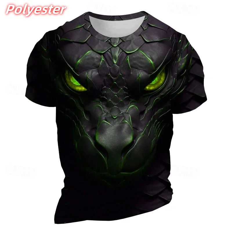 Fun animal pattern 3D printed summer men's T-shirt for street casual, quick-drying, sporty and relaxed loose short-sleeved top