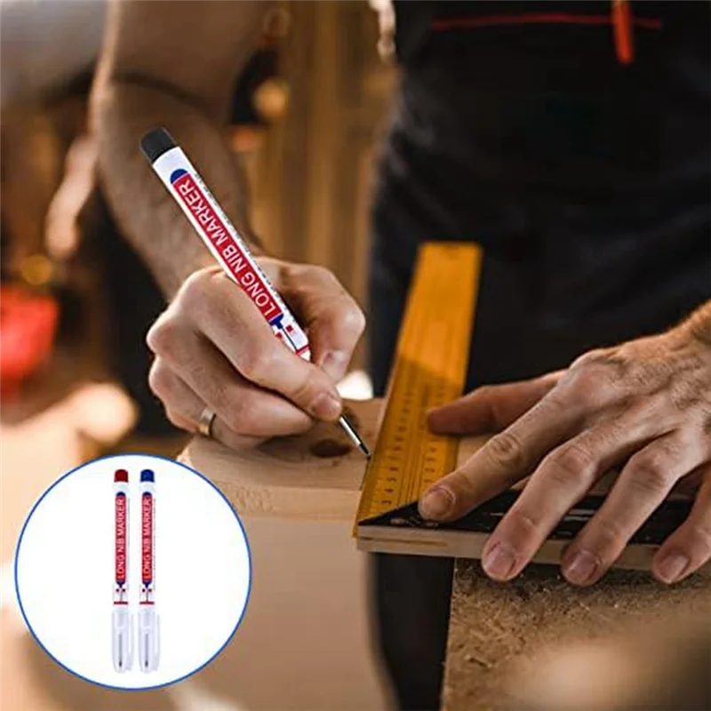 F-T 15 個ロングノーズマーカー防水深穴マーカー大工インクマーカー 3 色