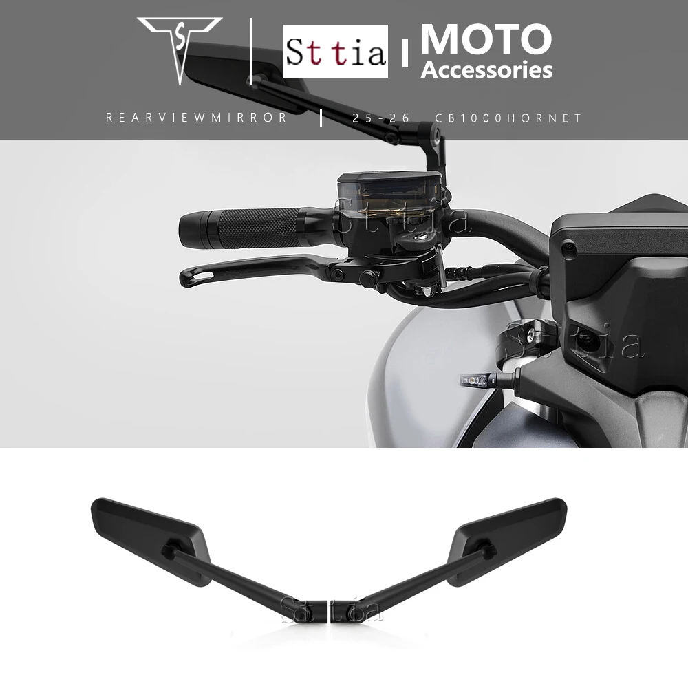 

For CB1000 Hornet 2025 2026 New Rearview Mirror Motorcycle Fixed Wing Mirrors Stealth Adjustable Mirror Rotate Side Mirrors