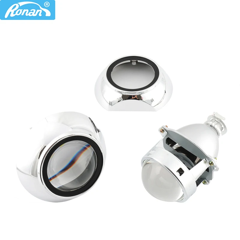 RONAN 3.0 Metal Super HID Bi xenon Projector lenses Headlight H1 with shrouds Headlamps for H1 H4 H7 Car Styling Automobiles