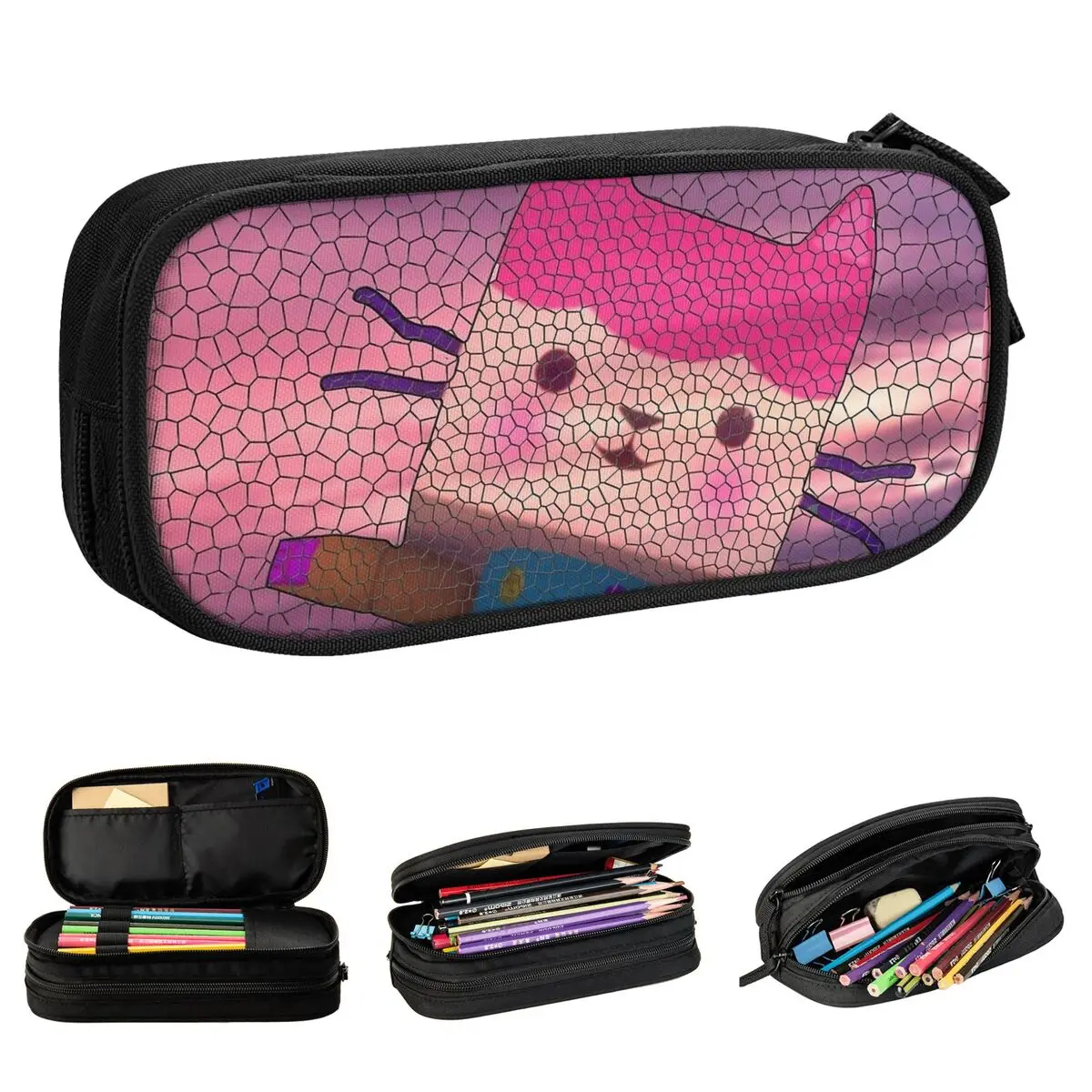 Gabbys Dollhouse Baby Box Pencil Cases Cute Kids Pen Pencil Bags Kids Big Capacity School Supplies Zipper Pencilcases