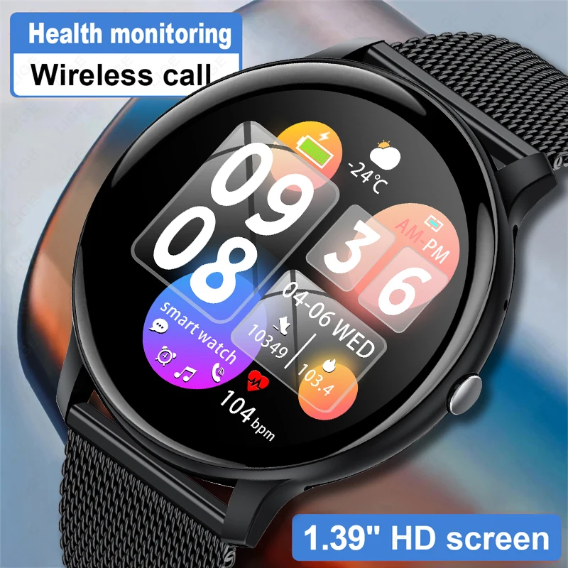 

LIGE New Smart Watch Bluetooth Call Fitness Sports Smart Watches Men Heart Rate Health Monitor Women Smartwatch For Android iOS