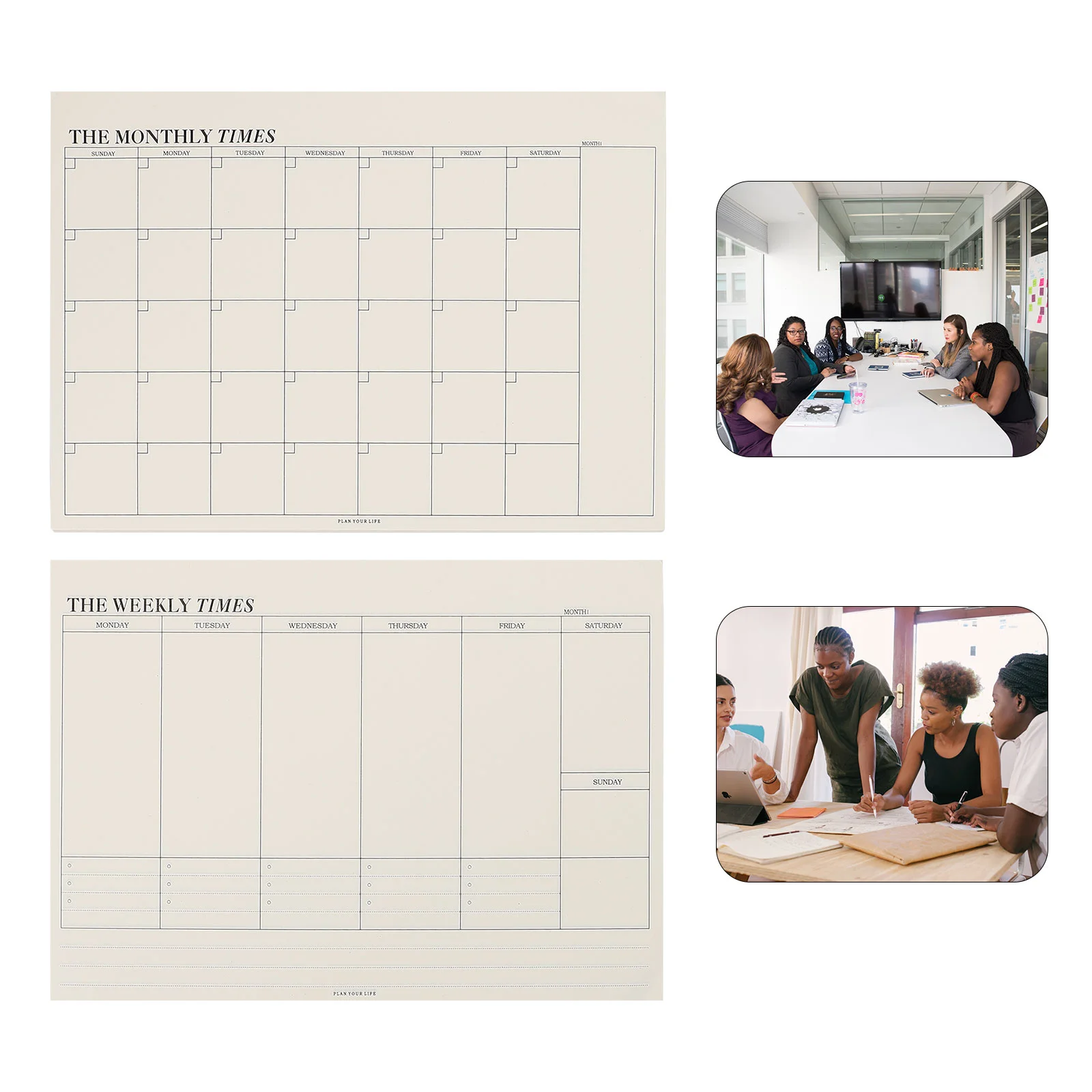 

2 Pcs Tear-off Schedule Notepads Weekly Schedules Monthly Scheduler Paper Planner Student