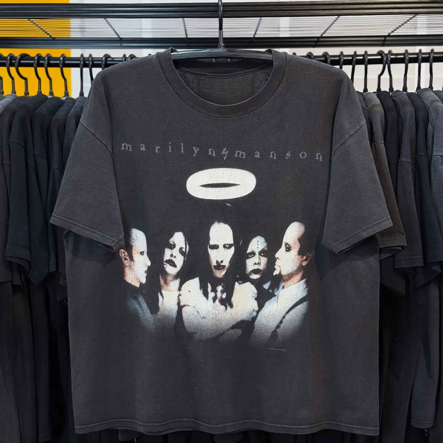 Vintage Marilyn Manson Antichrist Superstar Halo Band Graphic Tee Cotton Mens Womens T-Shirt Summer Streetwear