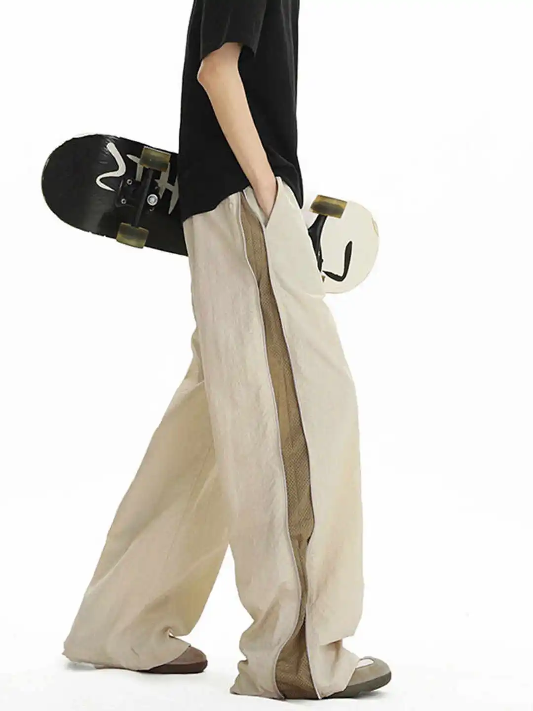 Mulheres verde y2k baggy pára-quedas calças harajuku retalhos calças de carga japonês 2000s estilo 90s vintage calças oversize roupas