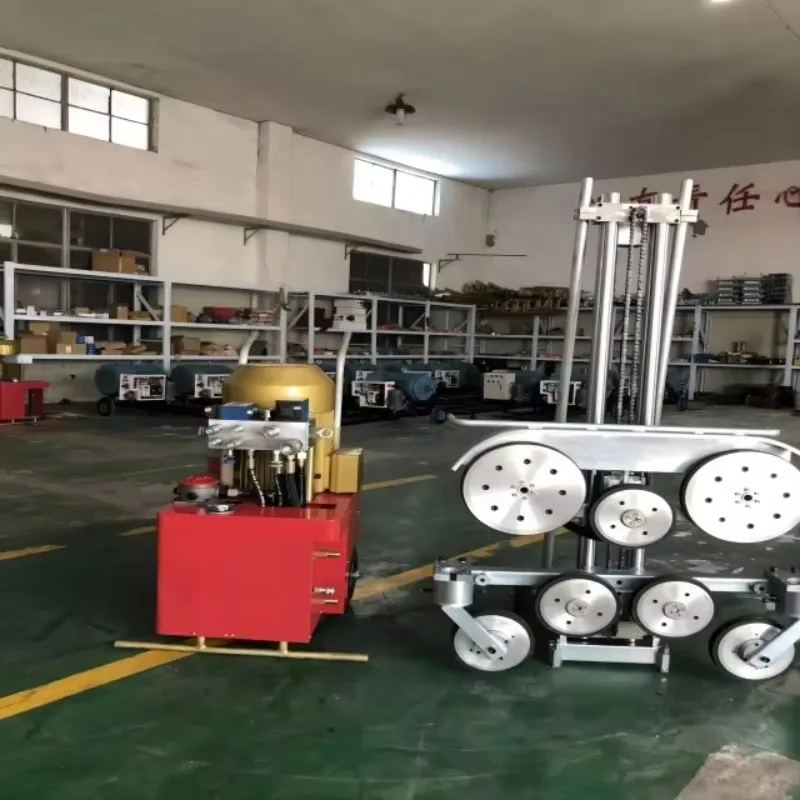 Hydraulic Diamond Wire Saw For Stone Slab Trimming Professional Sawing Equipment For Finished Stone Product Edge Squaring