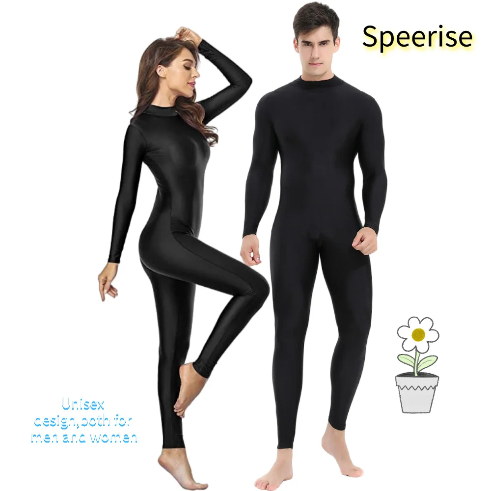 

Speerise Adult Long Sleeve Turtle Neck Unitard for Men One Piece Plus Size Full Body Women Jumpsuits Dance Wear Zentai Costumes
