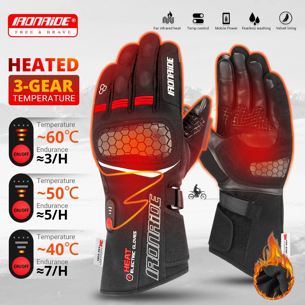 Gants chauffants électriques gants chauffants rechargeables gants thermiques imperméables hiver chaud ski snowboard pêche chasse