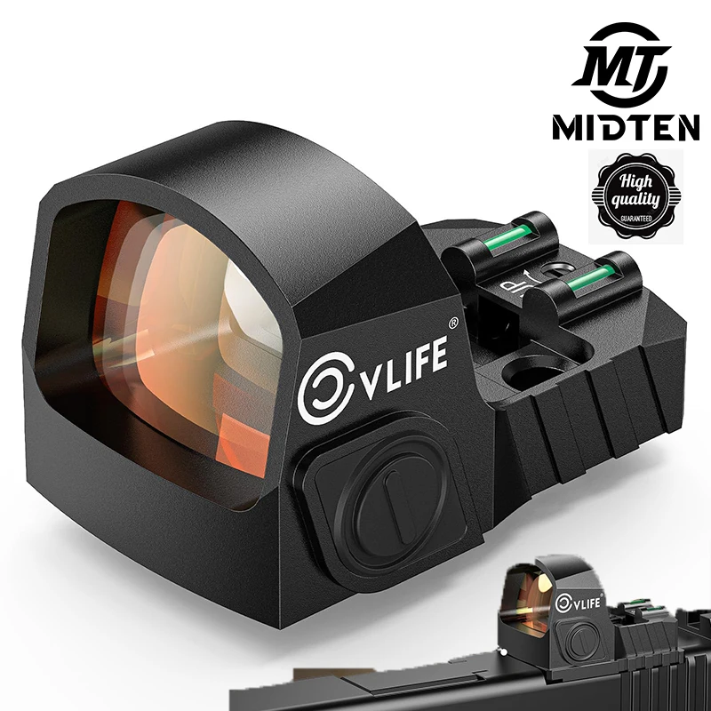 

MIDTEN WolfCovert Motion Awake Red Dot Sight RMS/RMSC 2MOA Open Shockproof IPX6 Plate for MOS 21mm Picatinny Base