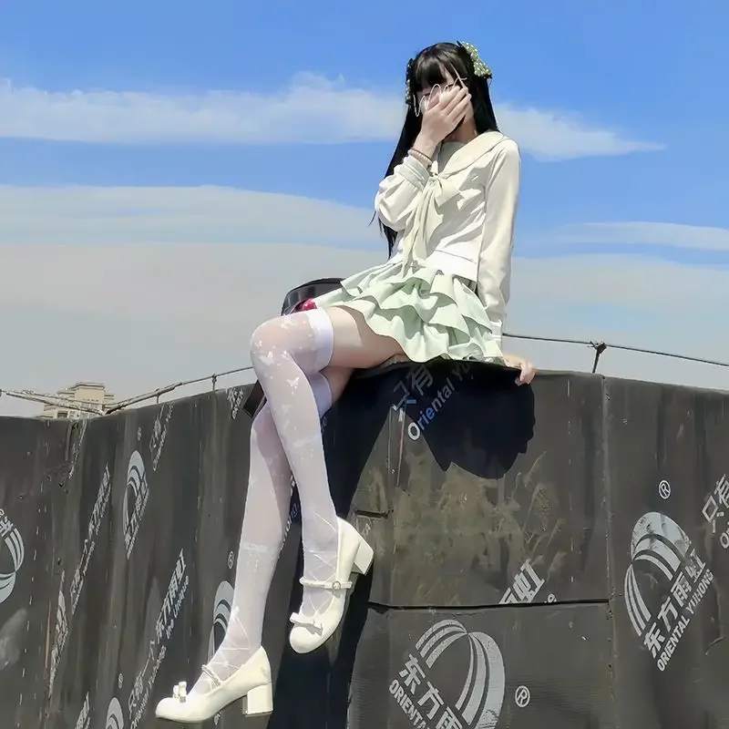 

Japan JK Suit Sailor Suit Original Genuine2025 Middle Suit Mint Green School Style sdf3d