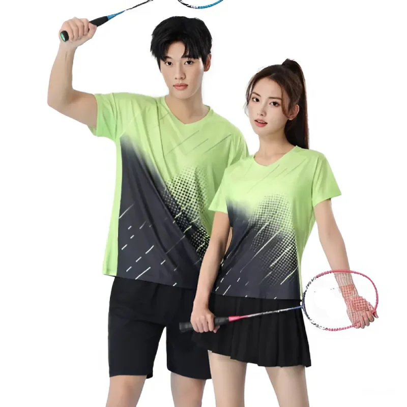 

Футболка унисекс для настольного тенниса, профессиональная дышащая спортивная майка для бадминтона, мужская и женская быстросохнущая тренировочная рубашка для игры в пинг-понг