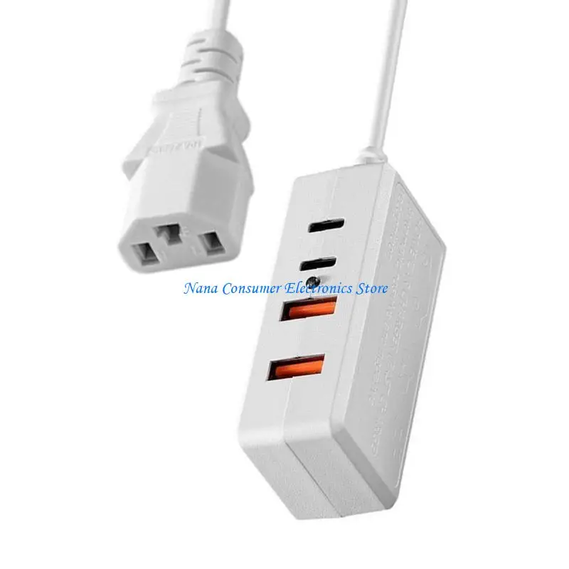 G7NE 4-Port USB Type C Dock For Electric Bike Motorcycle With 12V-100V Input And 5V 5.1A Output Fast Charging