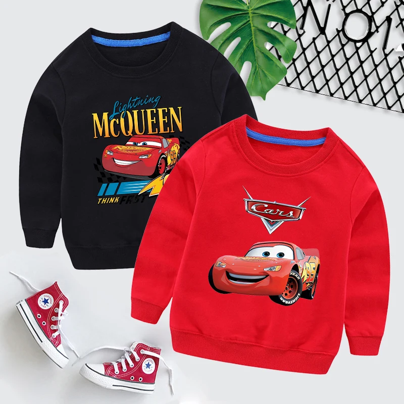 

Lightning McQueen Kids Thin Pullover Sweatshirt Child's Cars Disney Movie Cartoon Infant Clothes Fashion Clothing Tops Xmas Gift