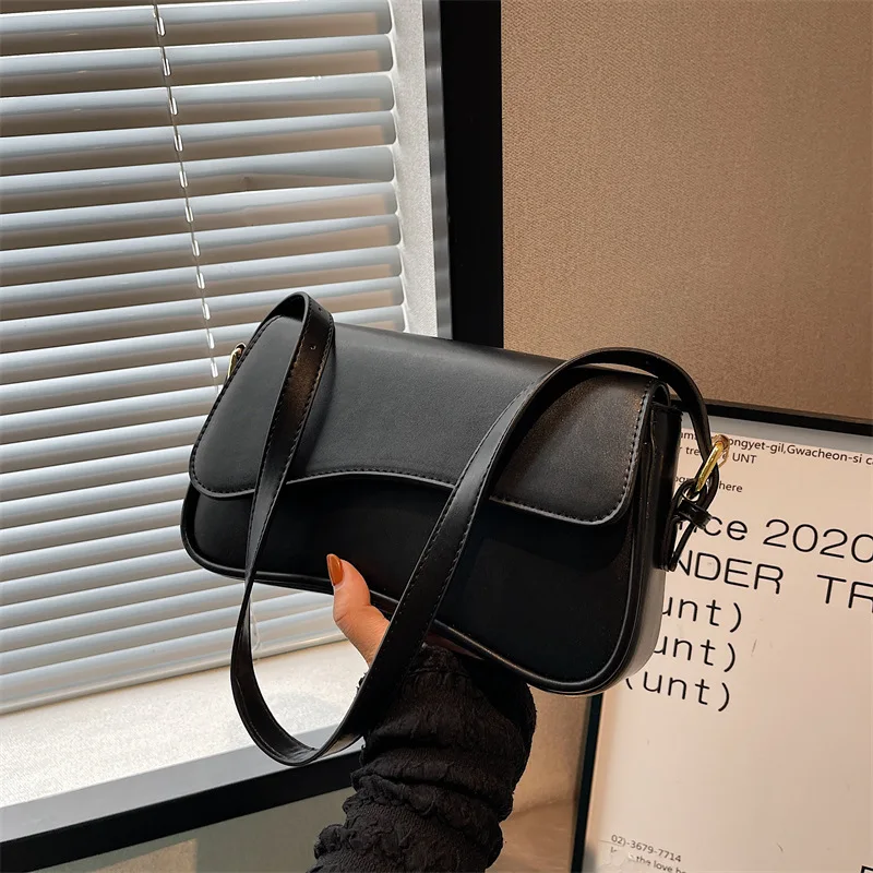 

2025 Vintage Soft Leather Underarm Bag, Niche Shoulder Purse for Women, Chic Crossbody Tote Versatile Day-to-Night Bag, Fashion