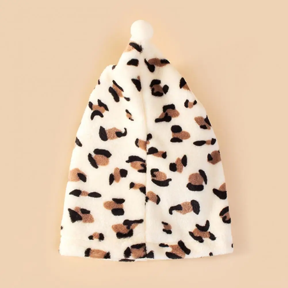 Pet Hat Leopard Pattern Winter Neck And Ear Warmer Adjustable Winter Dog Hat Soft Comfortable Neck Ear Protector Pet Supplies