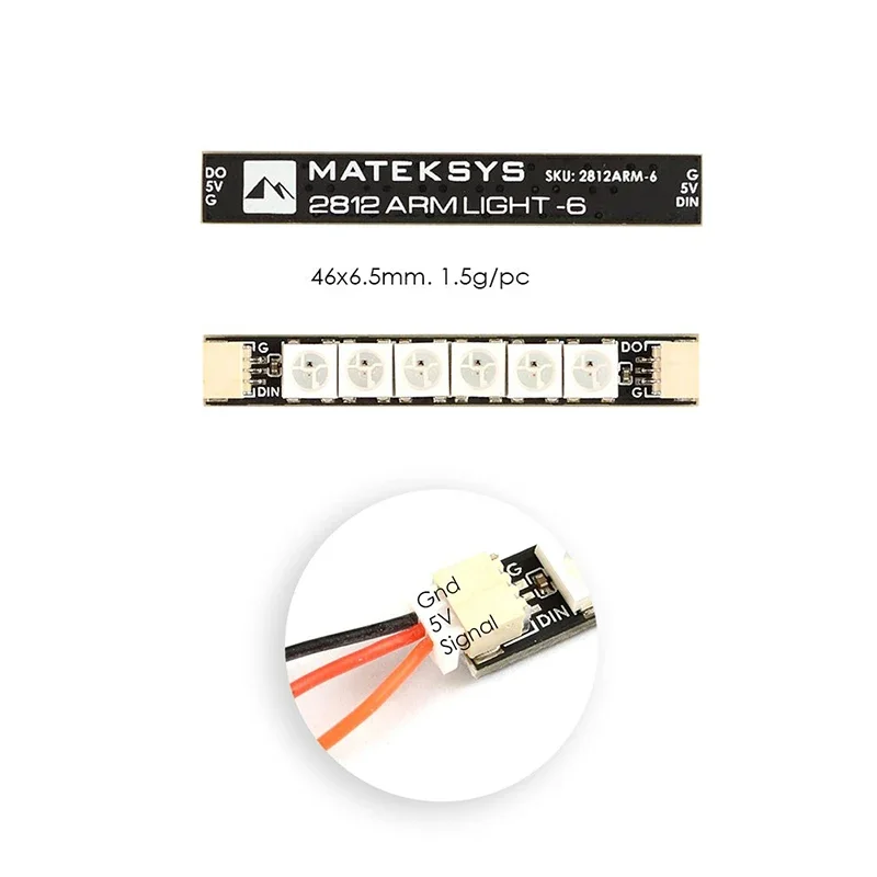 Matek 2812 2812ARM-4 / 2812ARM-6 LED لوحة توزيع شريط إضاءة و 2812 LED قطاع تحكم لطائرات بدون طيار RC FPV #6