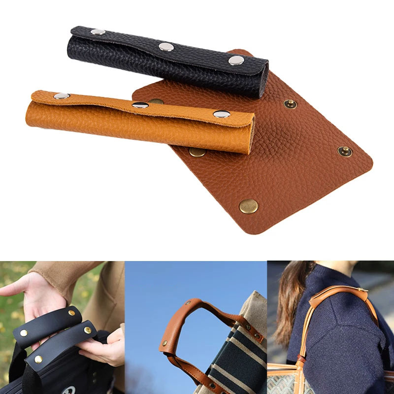 1pc Luggage Bag Handle Wrap Leather Protective Cover Accessories Shoulder Strap Pad Replacement Accessory DIY