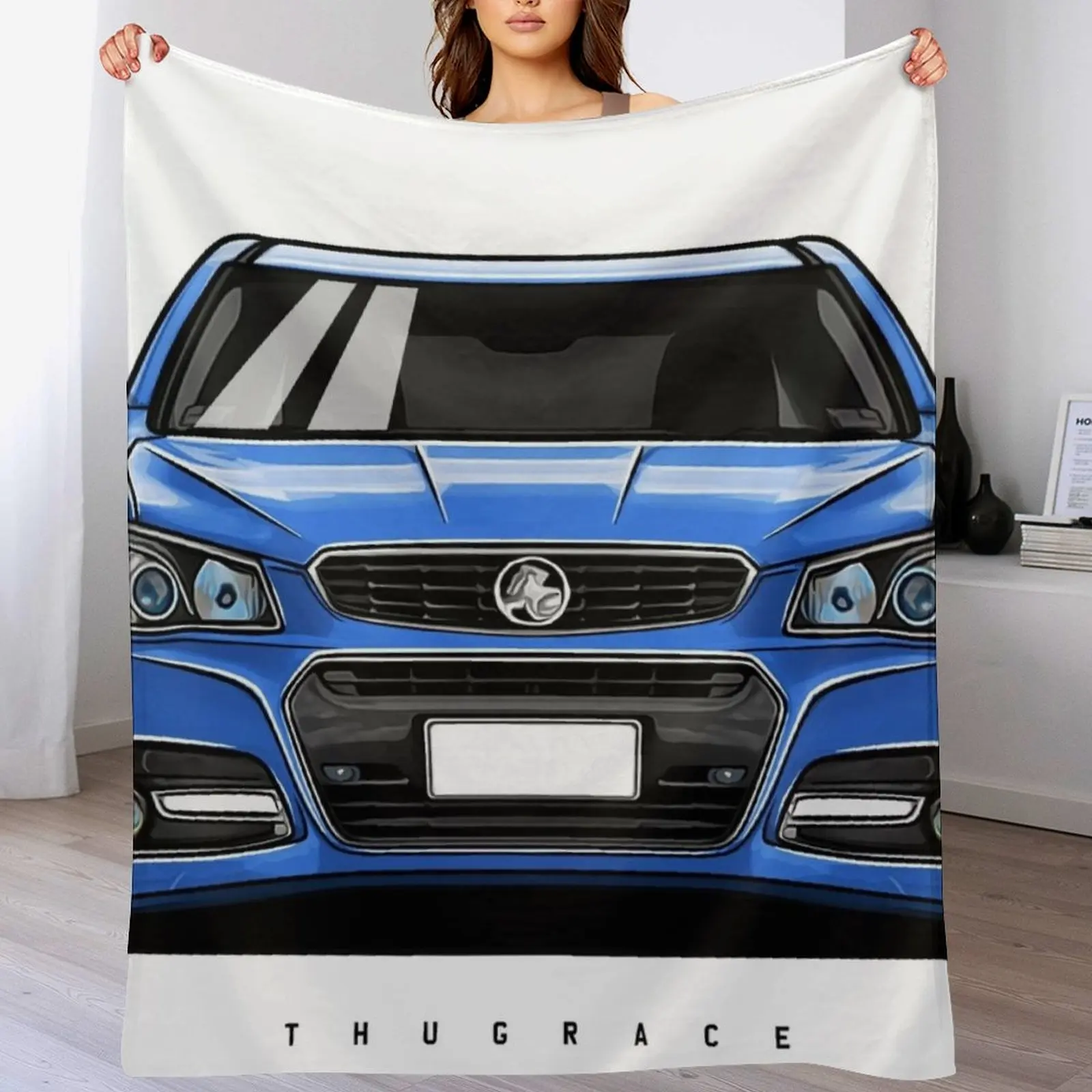 holden commodore ss car art Throw Blanket Picnic Designers halloween Hairys Blankets