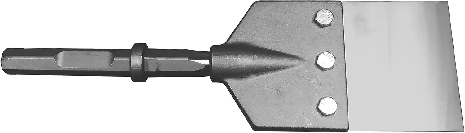 1-1/8-Inch Hex Notch Shank 6" Wide 2mm Thick Stainless Steel Blade - Champion Chisel/Works great with Demolition Hammer Carts