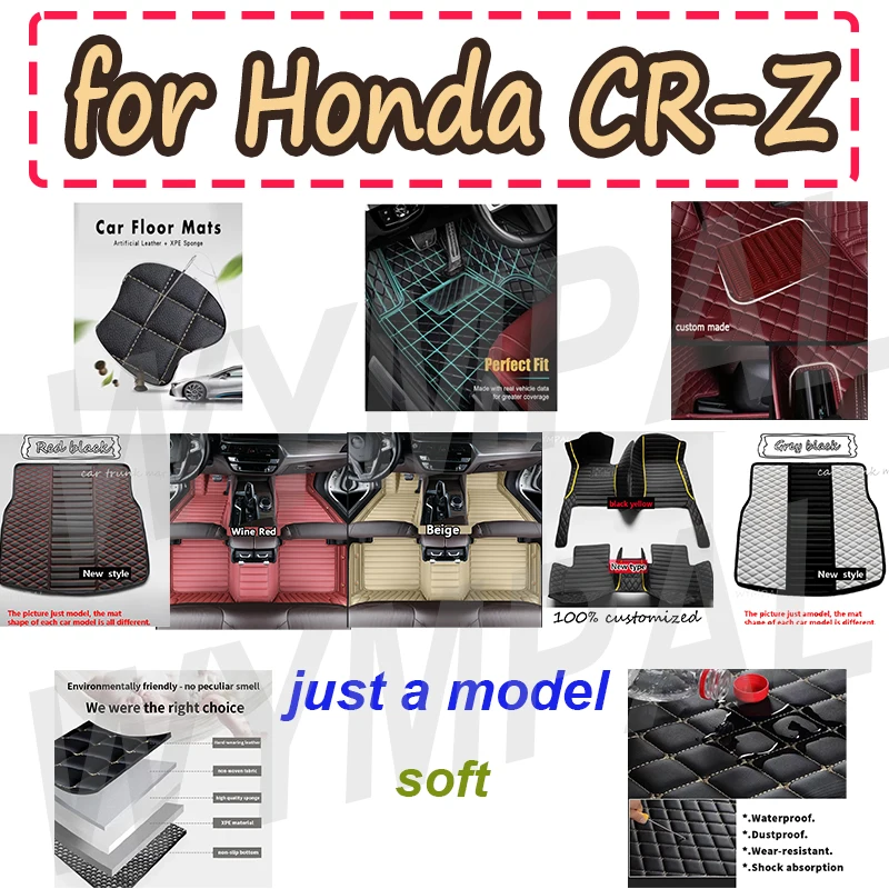 

LUXURY Car Floor Mats For Honda CR-Z CRZ ZF1 ZF2 2010~2016 Mat Auto Foot Pads Car Floor Mats