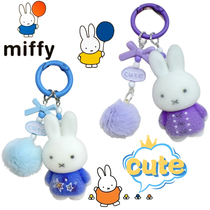 

Miffy cartoon cute keychain doll, new creative design, high-appearance fashion personality phone charm, student backpack pendant