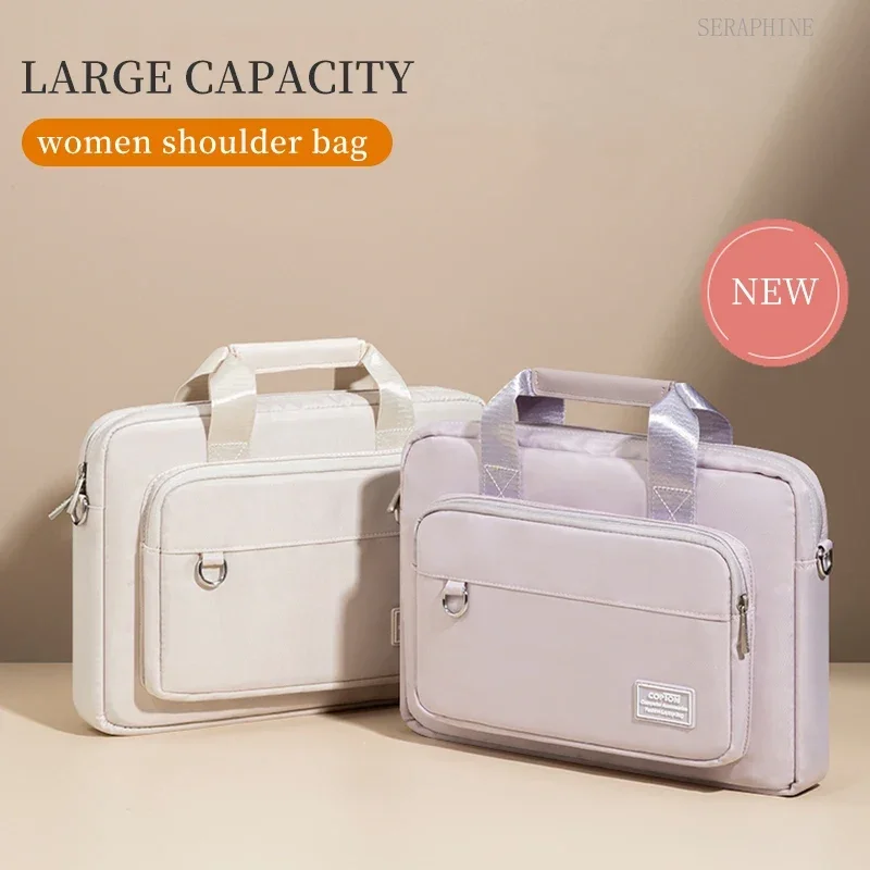 Laptop Shoulder Bag 14 15.6 inch for Women Notebook Briefcase Handbag for Pro Macbook 14 16 M5 M3 Air 15.3 Huawei Xiaomi Dell HP