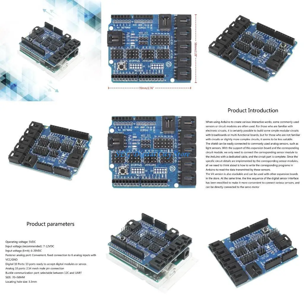 

U75B Sensors Shield V4.0 Digital Module Expansion Development Board Electronics