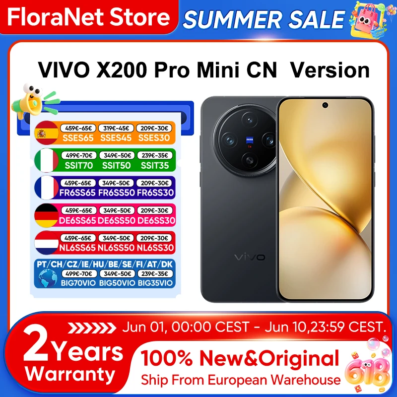 Vivo X200 Pro Mini OriginOs 5, écran AMOLED 6,31 pouces 120 Hz, Dimensity OTA, 5700 mAh, 90 W, appareil photo 50 MP, compatible Google, version CN, VIVO, nouveau Vivo X200 Pro Mini OriginOs 5, écran AMOLED 6,31 pouces 120 Hz, Dimensity OTA, 5700 mAh, 90 W, appareil photo 50 MP, compatible Google, version CN, VIVO, nouveau