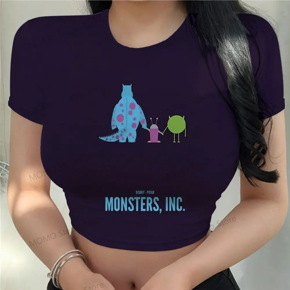 

Women's T-Shirt Woman Clothes Monsters Inc. Crop Top 2024 Short Sleeve Tops XS-3XL Party Tshirt Lovely Women's Hot Sale Y2k Cute