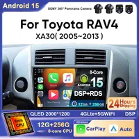 Radio de coche Android 15 para Toyota RAV4 Rav 4 2005 - 2009 2010 2011 2012 2013 Carplay Android Auto