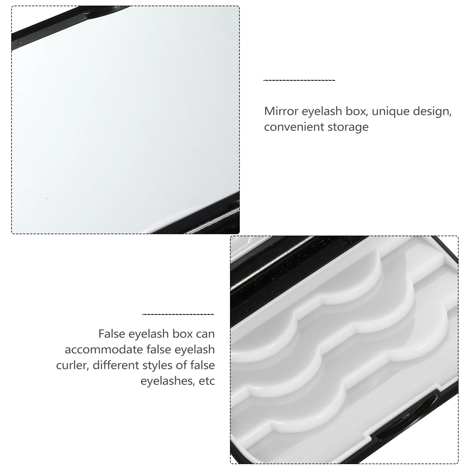 3D Fiber Magnetic False Eyelashes Storage Box White Color Waterproof Durable Eyelash ganizer Container Protective Case