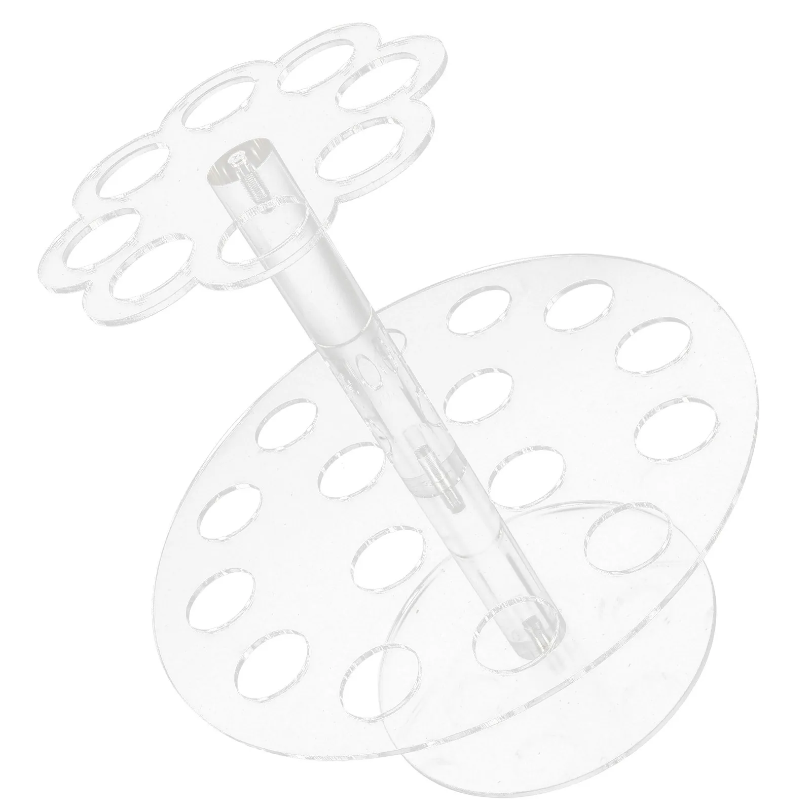 2-Tier الاكريليك كريم الآيس كريم مخروط تقف مخروط حامل حامل ل السوشي رولز الحلوى رف شاشة كعكة متجر المطبخ بار أداة