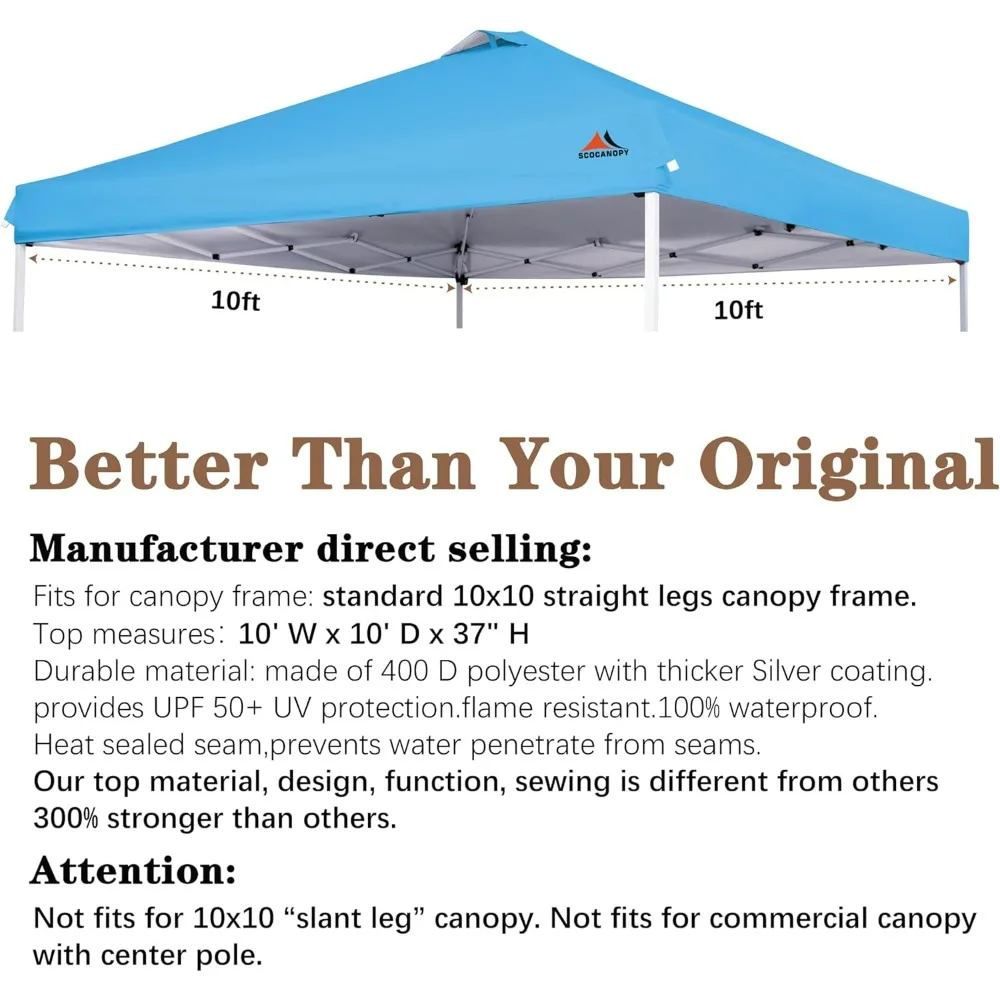 Substituição Top com Air Vent para Canopy Frame, Canopy Cover Only, 12x12