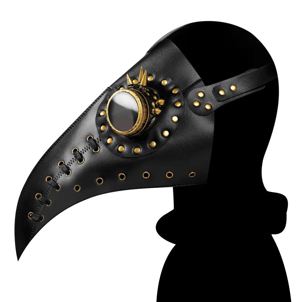 Masque d'Halloween Médiéval en Latex PU pour Adulte, Accessoire de Cosplay Sexy avec Bec, Style Steampunk, Médecin et Oiseau