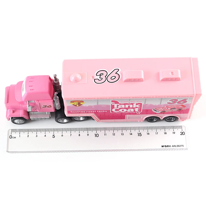 Disney-Coche de juguete Pixar Cars Mack Uncle No.36, abrigo de tanque, camión fundido a presión, suelto, 1:55, nuevo, en Stock, Disney Cars3 Cars2