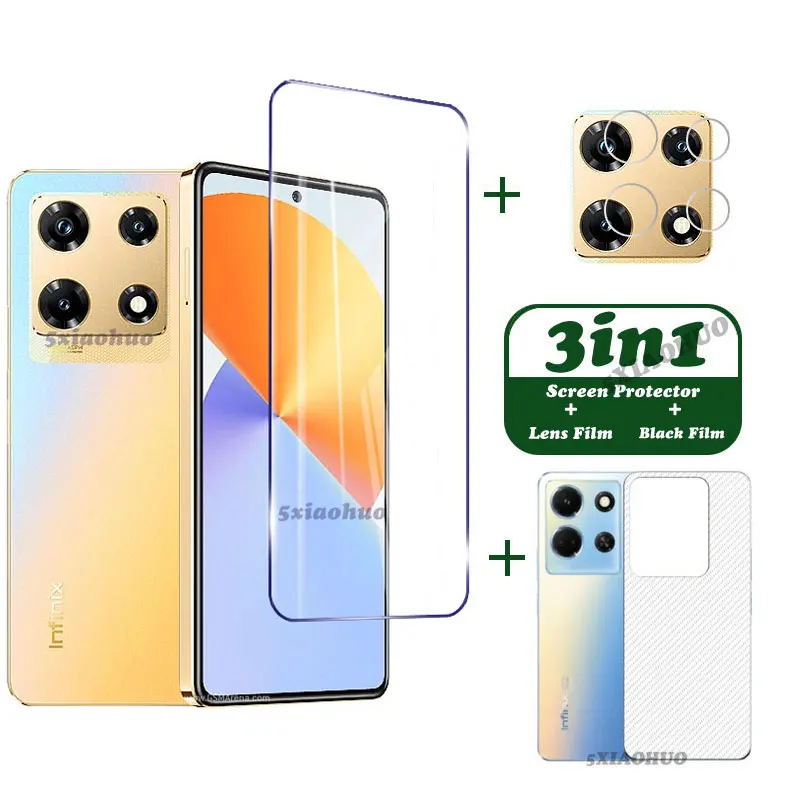 3-in-1 For infinix Note 30 Pro Tempered Glass Screen Protector For infinix Note 30 VIP Tempered Glass+camera film + back film